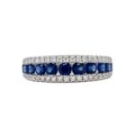 Royal Blue Sapphire Wedding Band