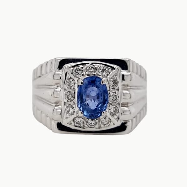 Royal Blue Sapphire Wedding Ring