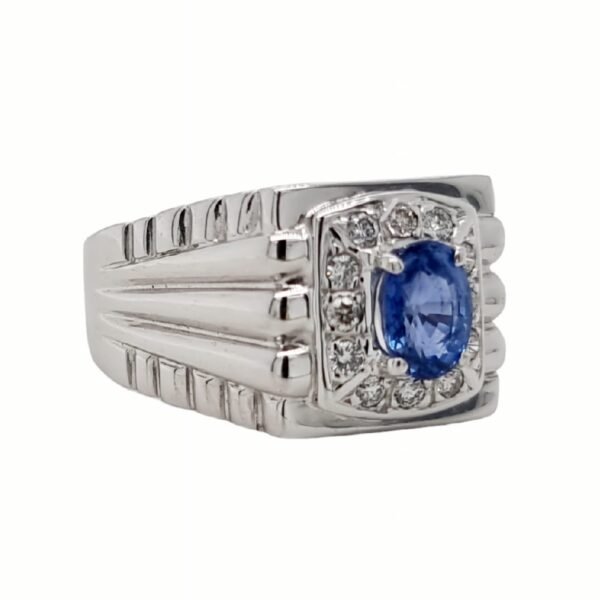 Royal Blue Sapphire Wedding Ring