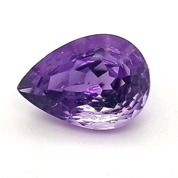 9.13-carat natural purple amethyst - pear cut gemstone with deep violet hue, perfect for fine jewellery in Singapore.